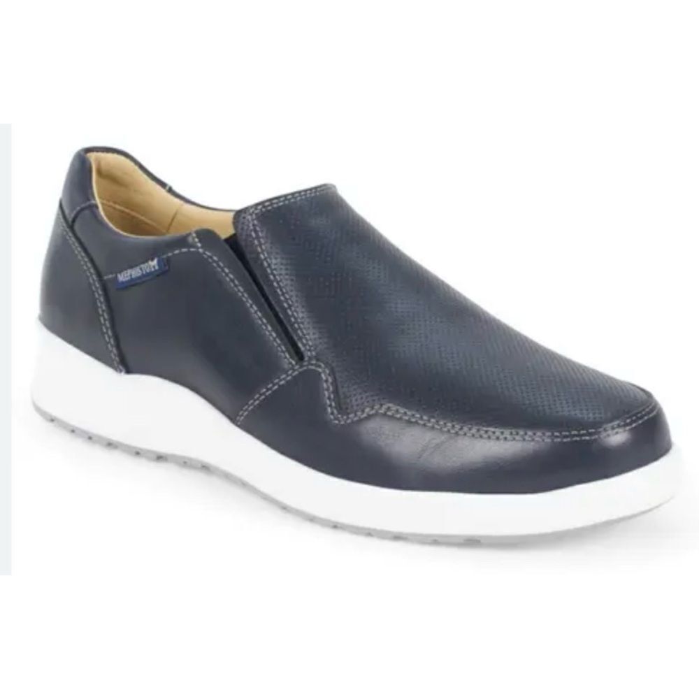 Mephisto Valter Leather Slip on loafers in Navy Size 10.5